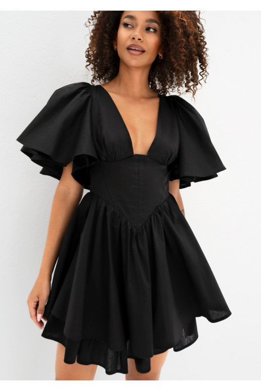 Dramatic sleeve outlet dress