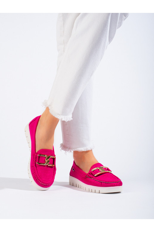 Moccasins of suede  pink Shelovet