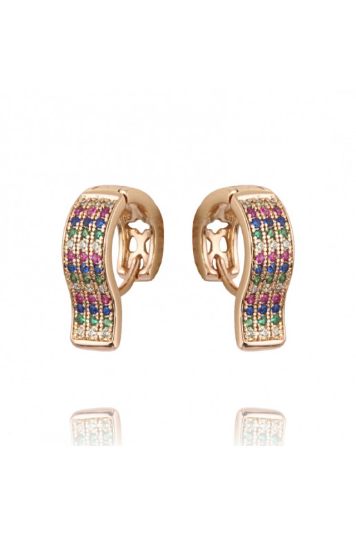 gold color-plated stainless steel earrings KST2600