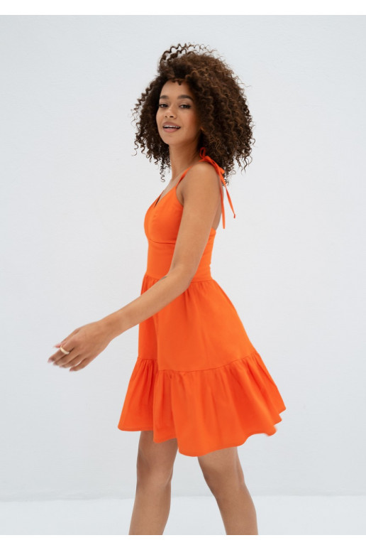 Orange skater outlet dress