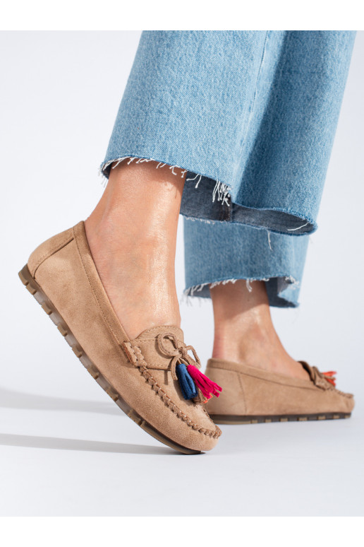 ivory of suede Women's moccasins boho Shelovet