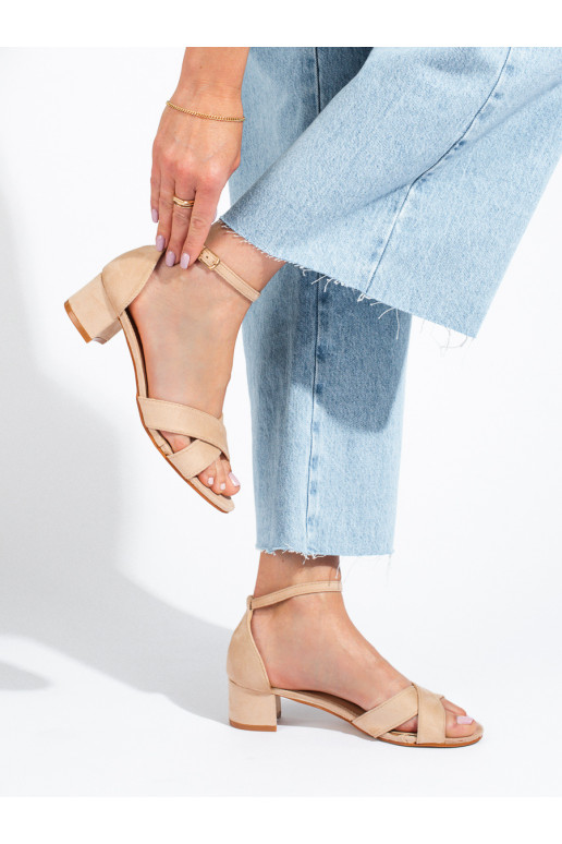 of suede beige sandals  Shelovet