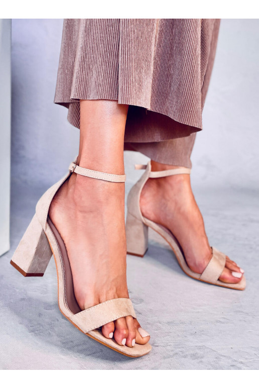 sandals on the heel AISHA BEIGE