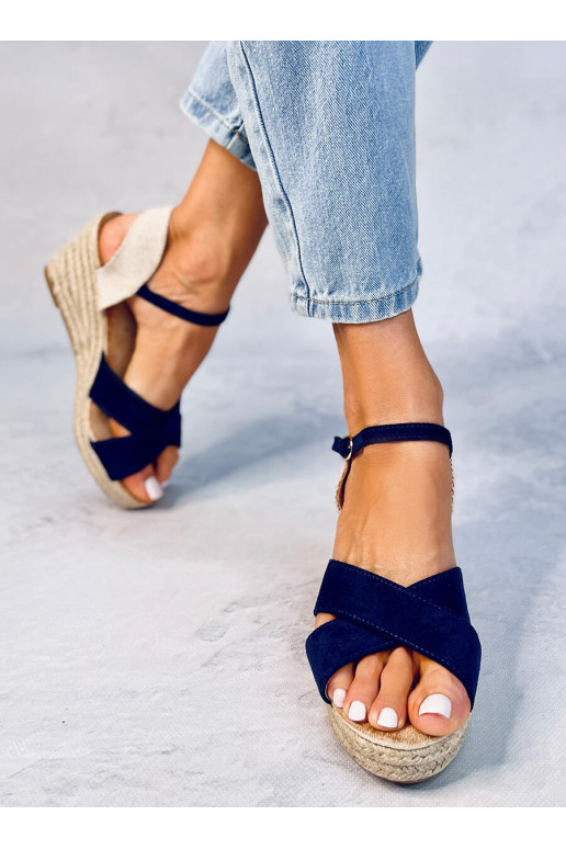 Blue wedge hot sale espadrilles