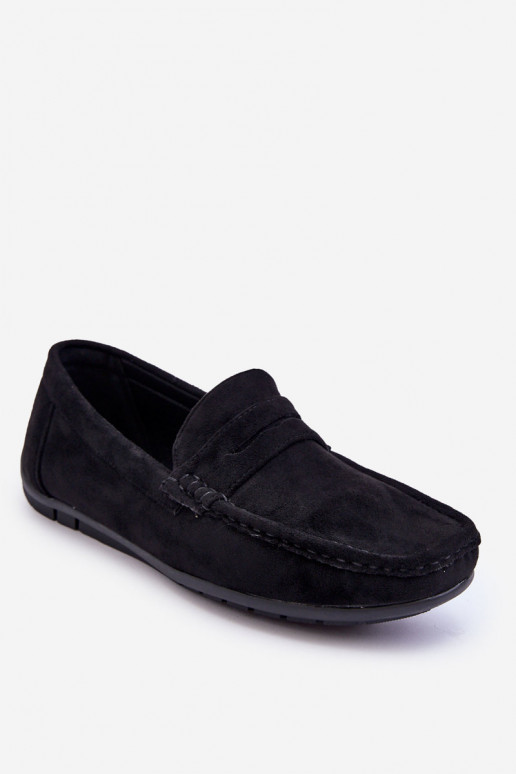 Men's Suede Loafers Black Wesley