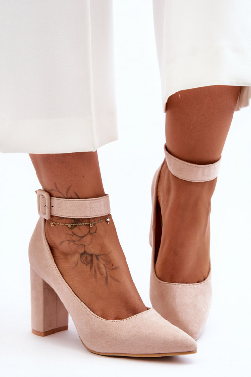 Suede Elegant Pumps Beige Gloria