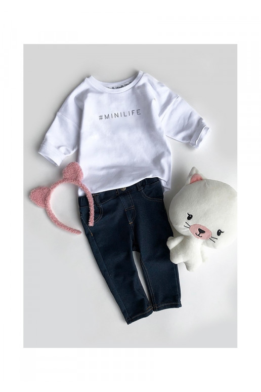 White &quot;hasztag minilife&quot; kid&#039;s sweatshirt