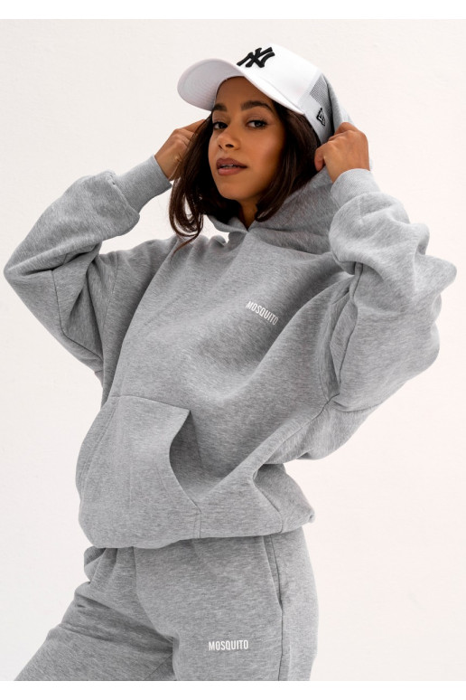 Pure - Grey melange hoodie