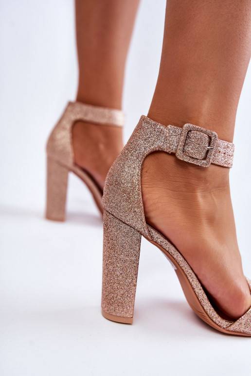 Rose gold heels 4 clearance inch