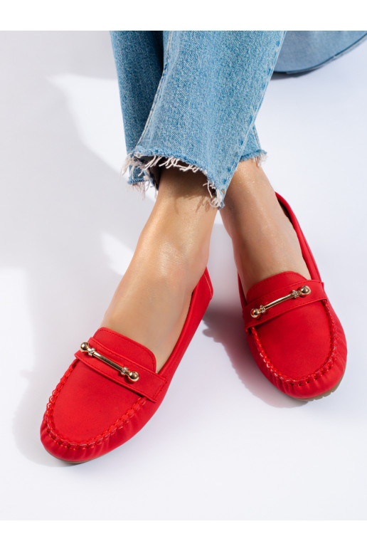 red Women's moccasins Shelovet