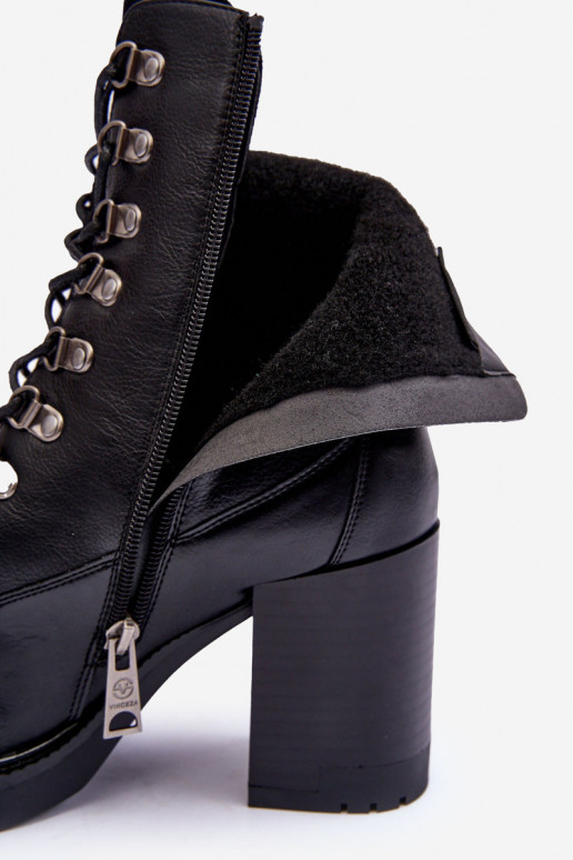 Women's Aubrie Heeled Hiking Boots - Universal Thread Black 9 - Walmart.com