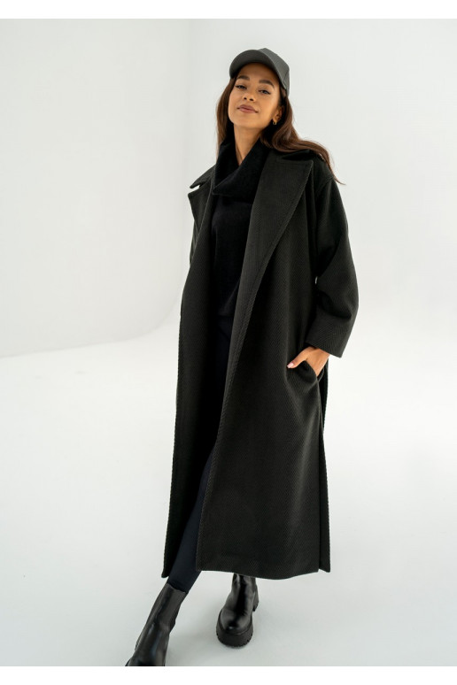 Salve - Black chevron coat