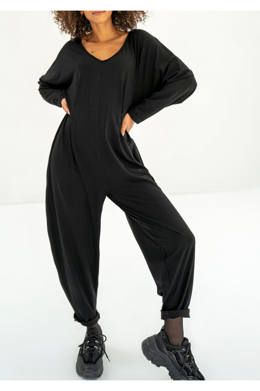 Black deals baggy jumpsuit