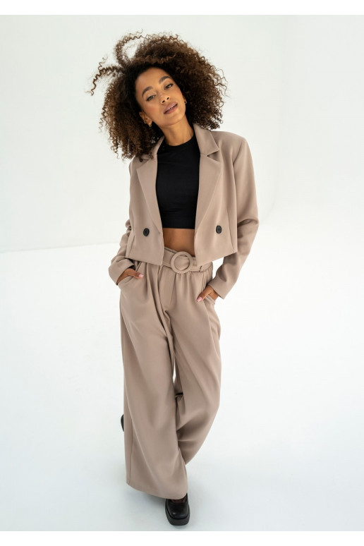 Shani - Wide beige trousers