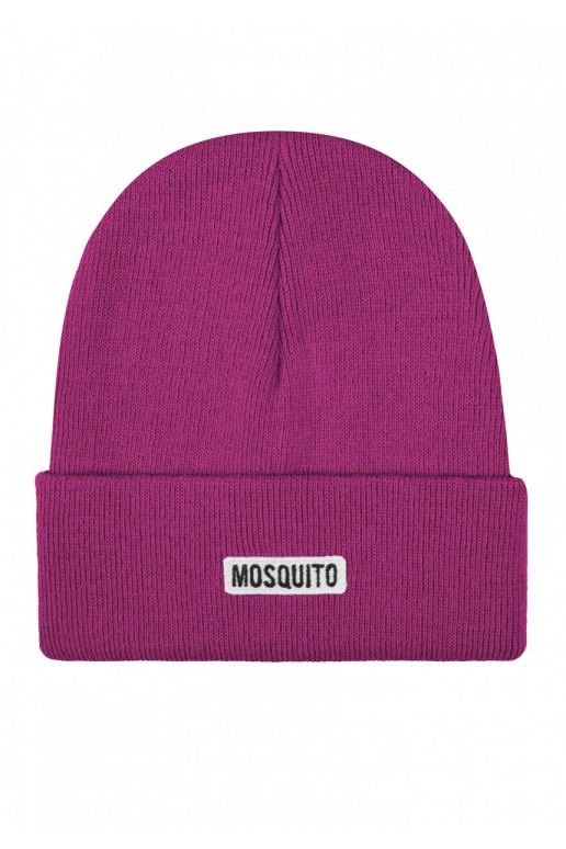 Blueberry pink knitted beanie