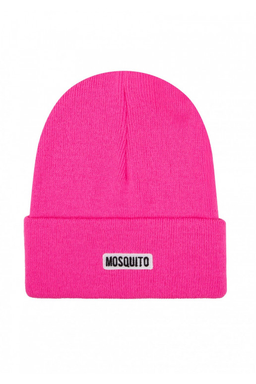 Raspberry pink knitted beanie