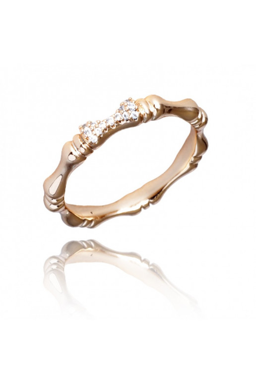 gold color-plated stainless steel ring PST907, Ring size: US7 - EU14