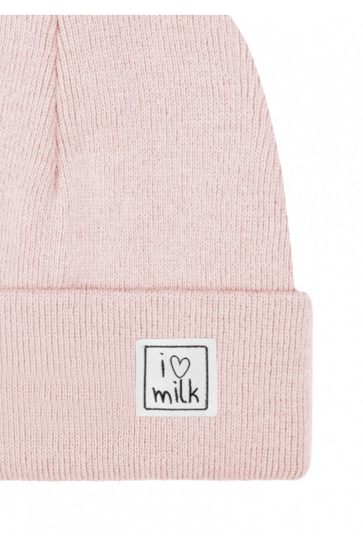 Winter powder pink kids beanie