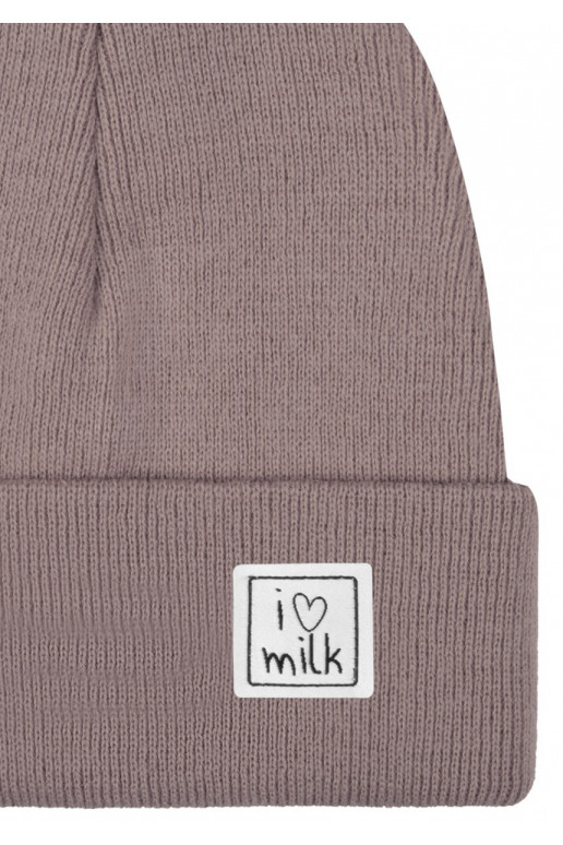 Winter taupe kids beanie