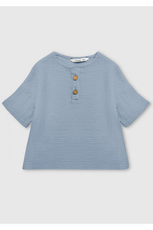 Light blue muslin kids T-shirt