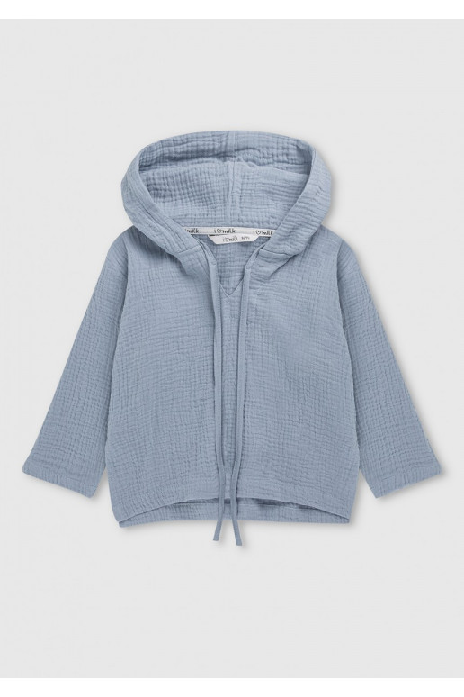 Light blue muslin kids hoodie