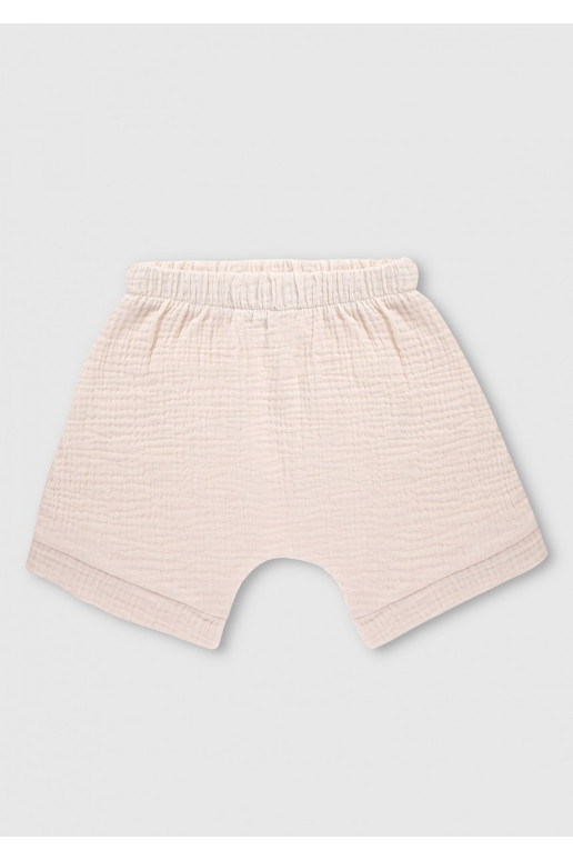 Ecru muslin kids shorts