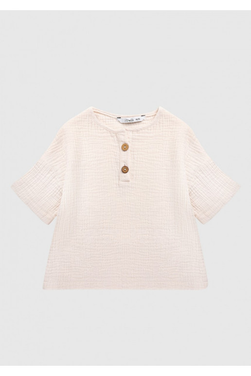 Ecru muslin kids T-shirt