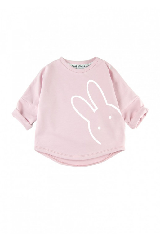 Powder pink kids sweatshirt &quot;bunny&quot;