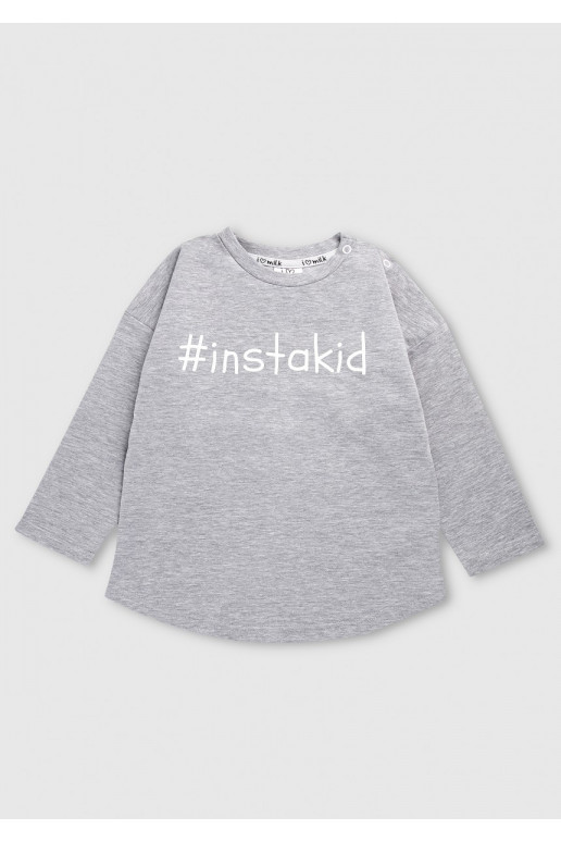 Melange grey kids sweatshirt &quot;instakid&quot;