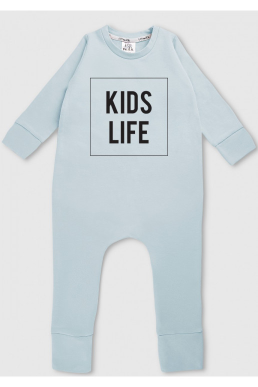 Light blue long sleeved romper &quot;kids life&quot;