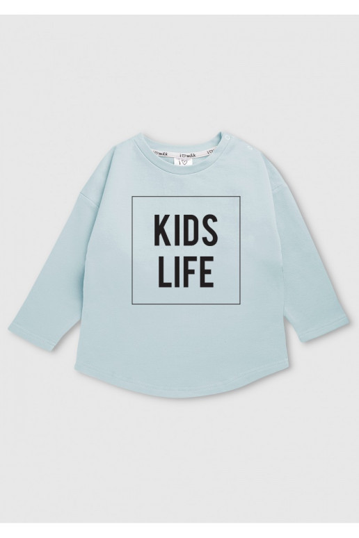 Light blue kids sweatshirt &quot;kids life&quot;