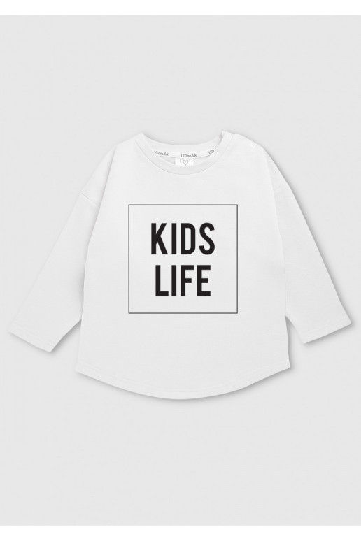 White kids sweatshirt &quot;kids life&quot;