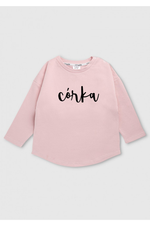 Powder pink kids sweatshirt &quot;córka&quot;