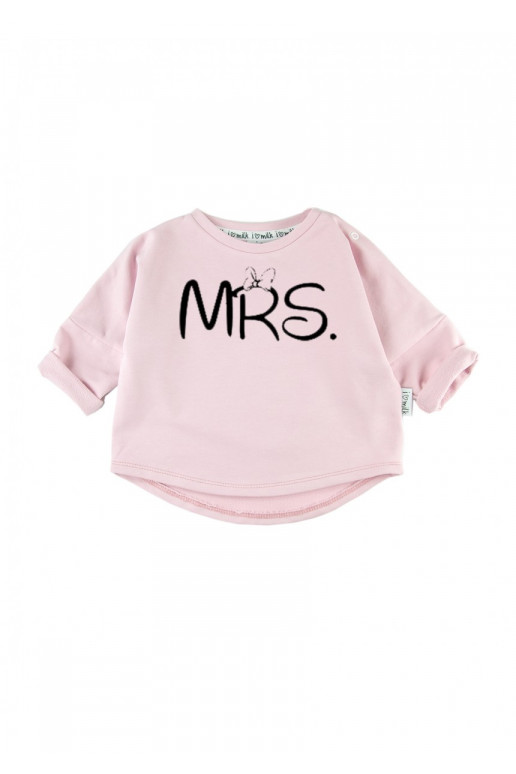 Powder pink kids sweatshirt &quot;mrs&quot;