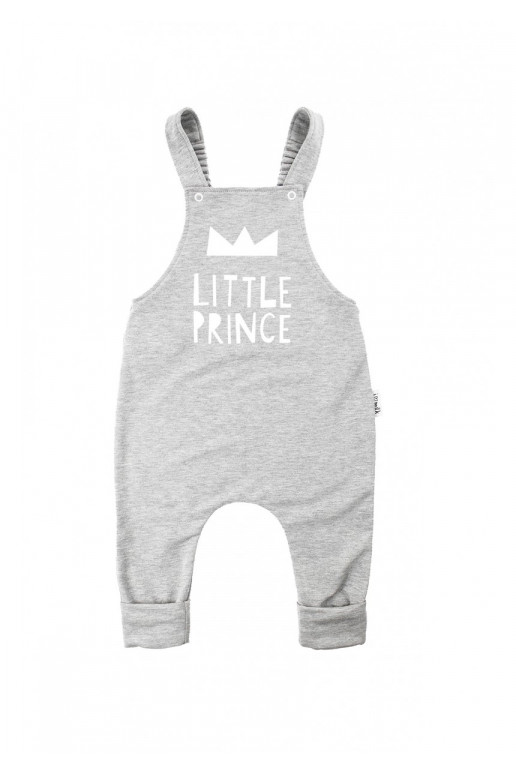 Melange grey dungarees &quot;little prince&quot;