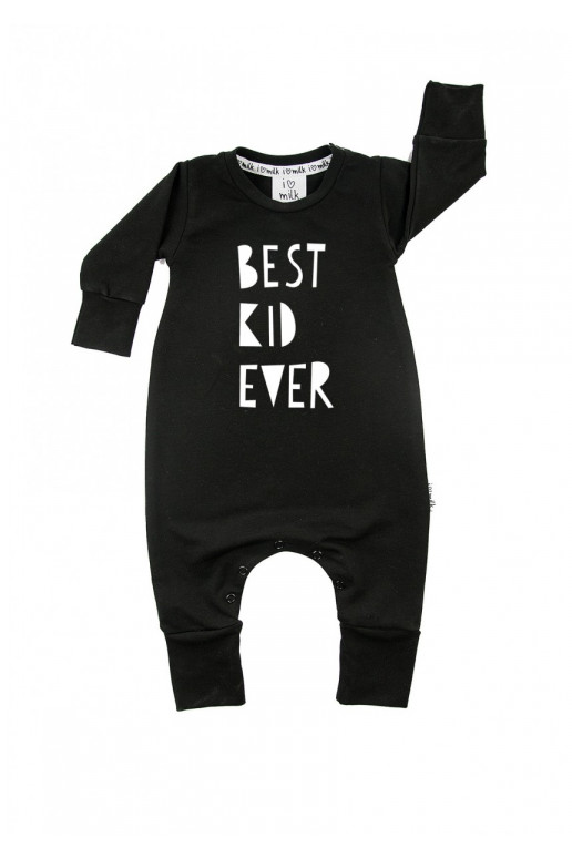 Black long sleeves romper &quot;best kid ever&quot;