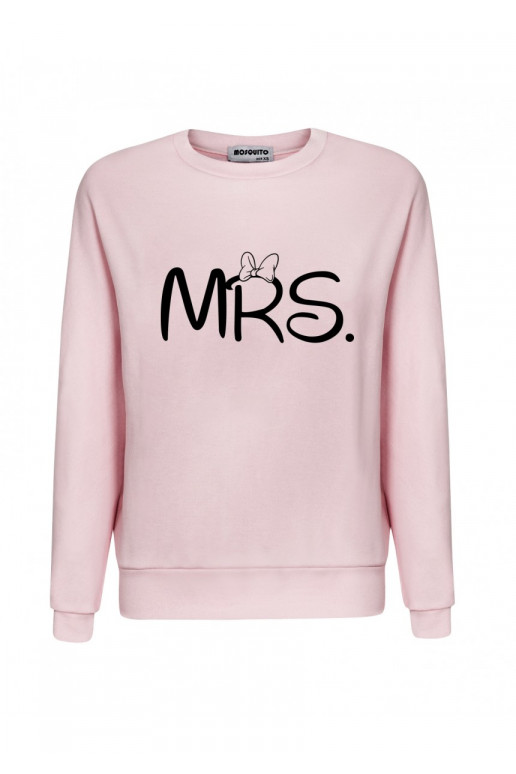 Powder pink sweatshirt &quot;mrs&quot;