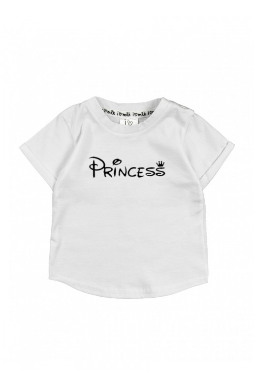 White kids T-shirt &quot;princess&quot;