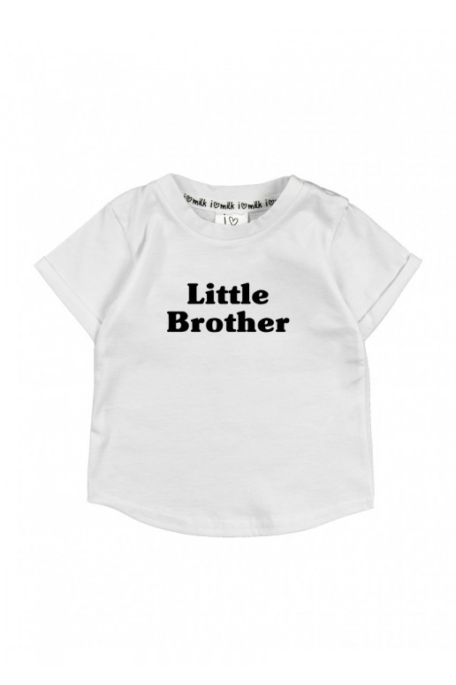 Grey Melange Kids T-shirt  &quot;little brother&quot;