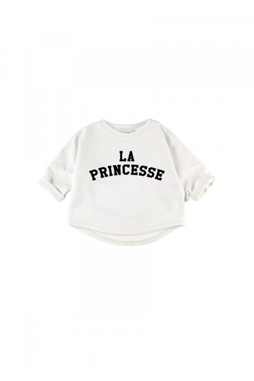 White &quot;la princesse&quot; print sweatshirt