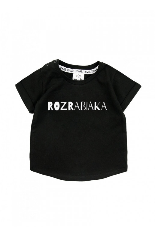 Black kid&#039;s &quot;rozrabiaka&quot; T-shirt