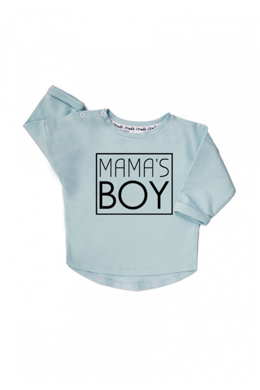 Light blue kids sweatshirt &quot;mama&#039;s boy&quot;