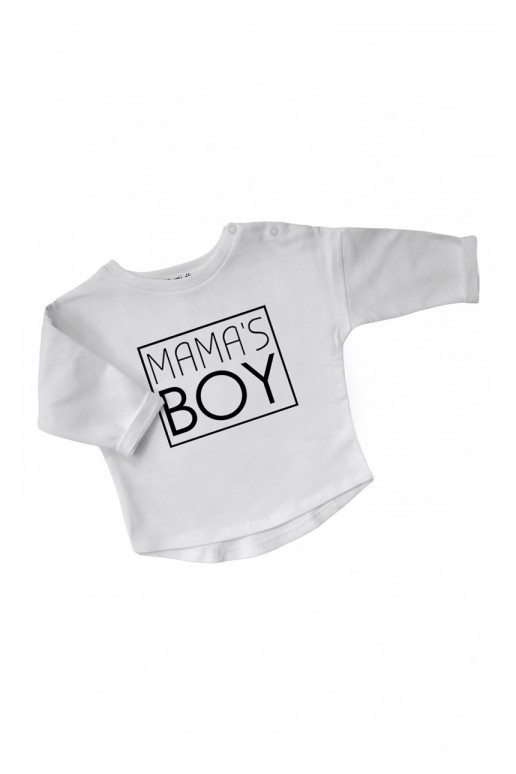 White kids sweatshirt &quot;mama&#039;s boy&quot;