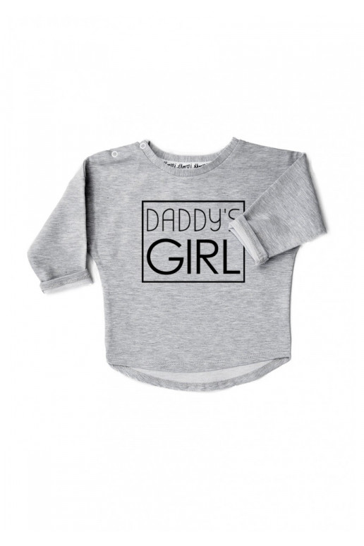 Melange grey kids sweatshirt &quot;daddy&#039;s girl&quot;