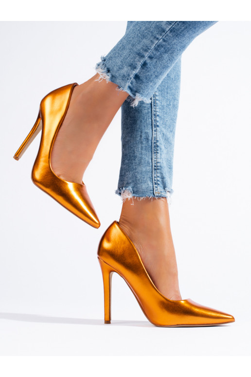 Metallic high heels best sale