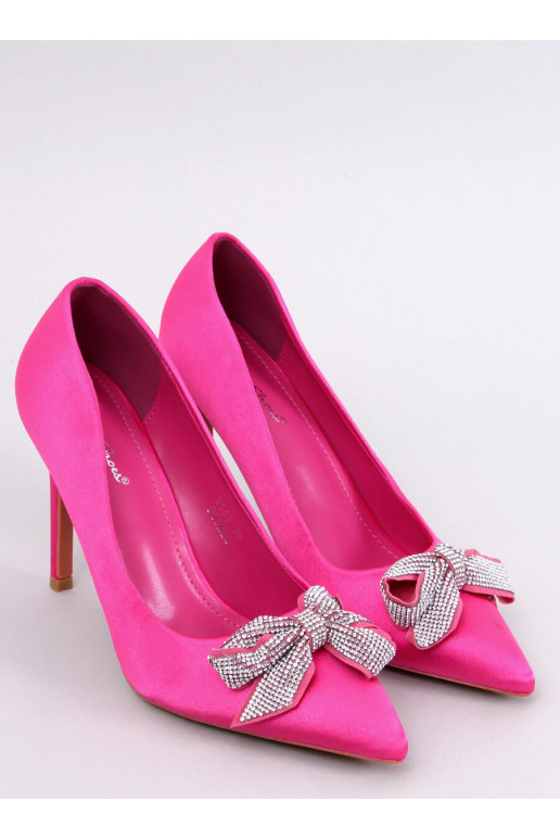 Pink heels with bow best sale