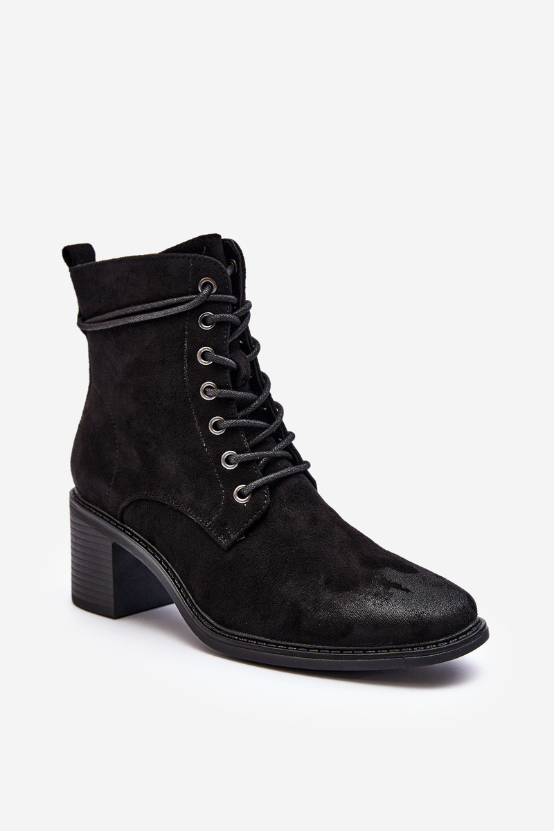 Heeled black ankle boots with chain | The Kooples