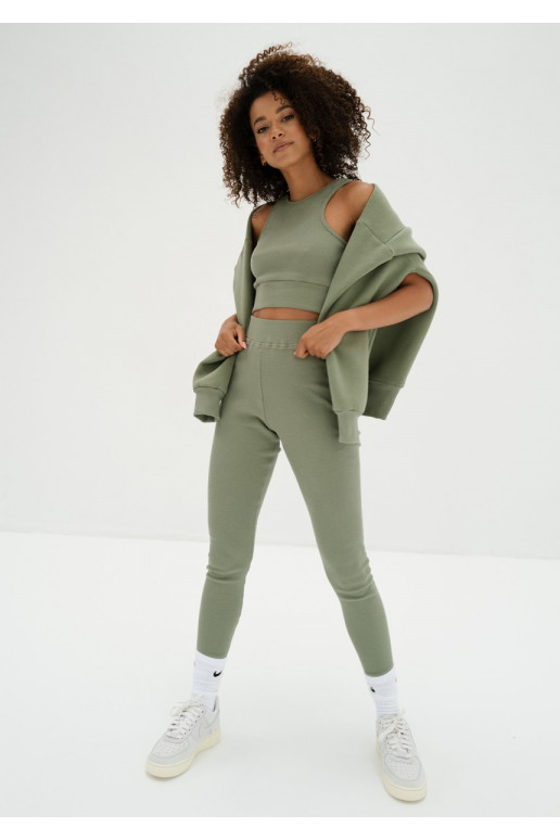 Hype - Olive green knitted legging