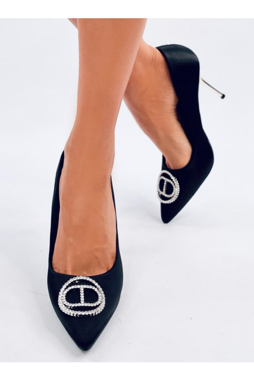 high-heeled shoes z kryształkową ozdobą MALCONI BLACK