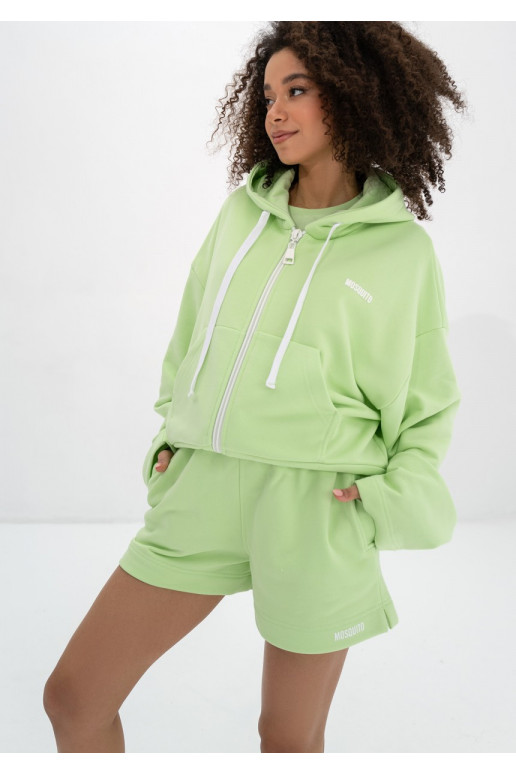 Bane - Lime green oversize zipped hoodie